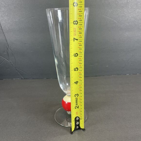 Vtg Billiard Pilsner #11 Pool Ball Stemmed Glass Barware Pool Drinkware 8.75"(H) - Picture 4 of 5